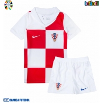 Camisa de Futebol Croácia Equipamento Principal Infantil Europeu 2024 Manga Curta (+ Calças curtas)